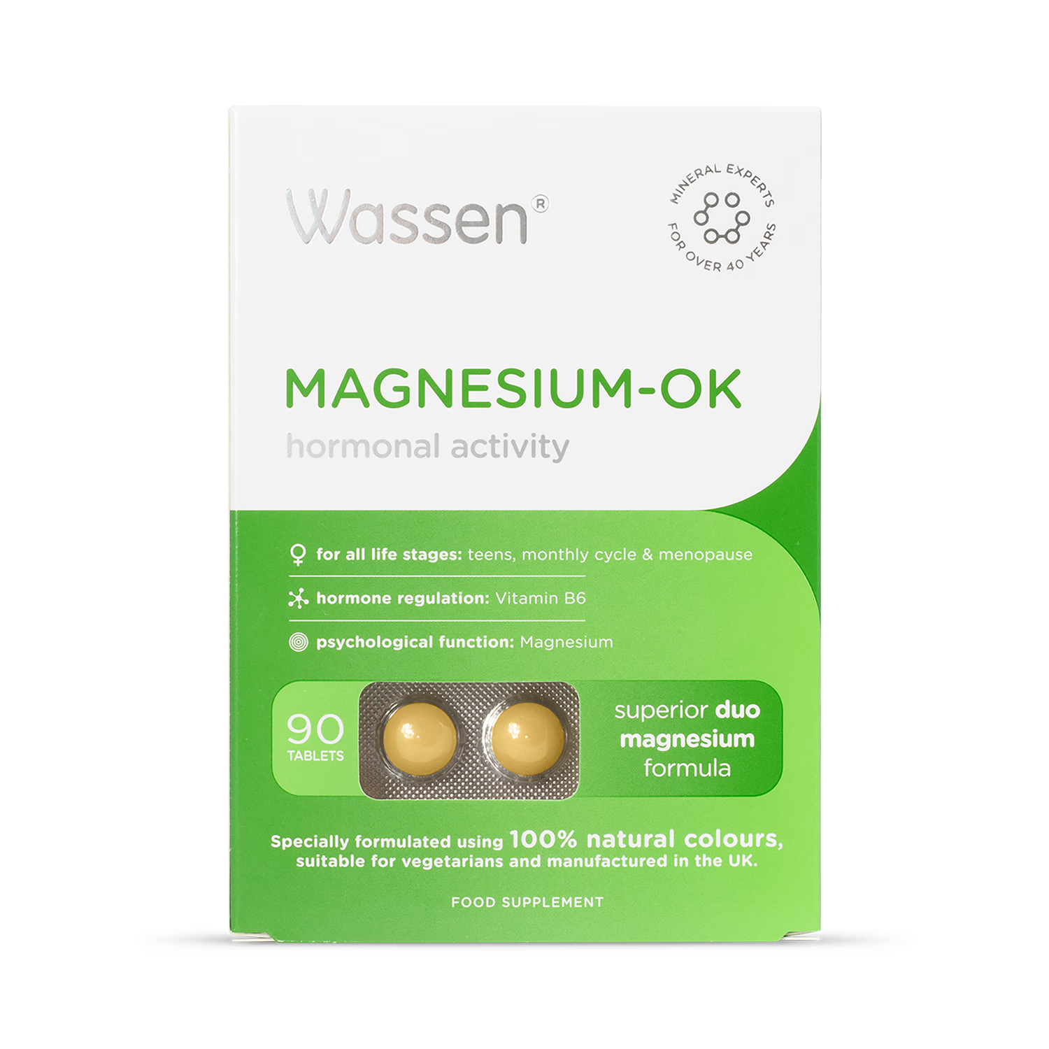 Wassen Magnesium-OK supplement 90 tablets (British brand)