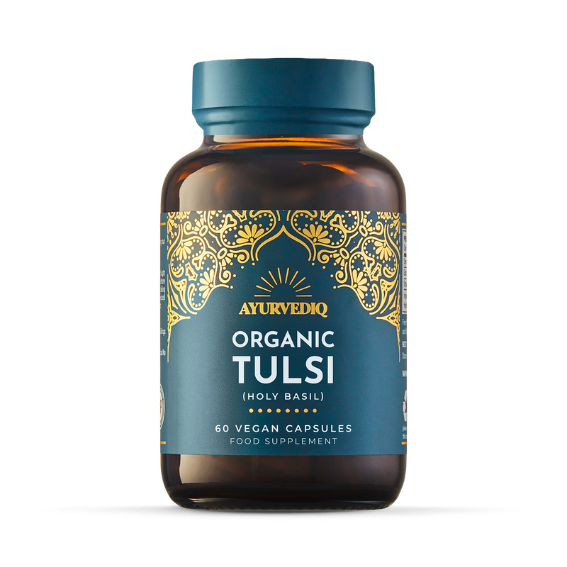 Ayurvediq organic holy basil capsules 60 count - British product