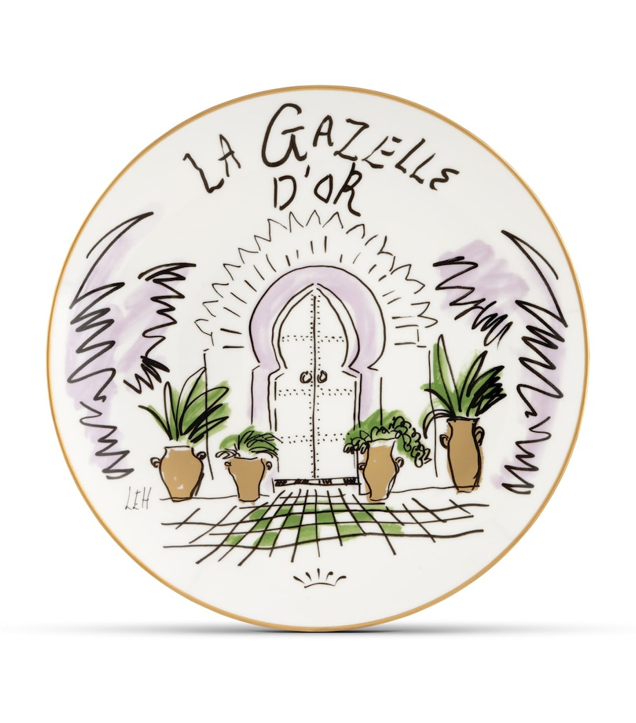 GINORI 1735 La Gazelle D'Or decorative plate 27cm, UK version