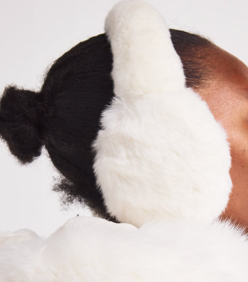 Yves Salomon rex rabbit fur earmuffs (British brand)