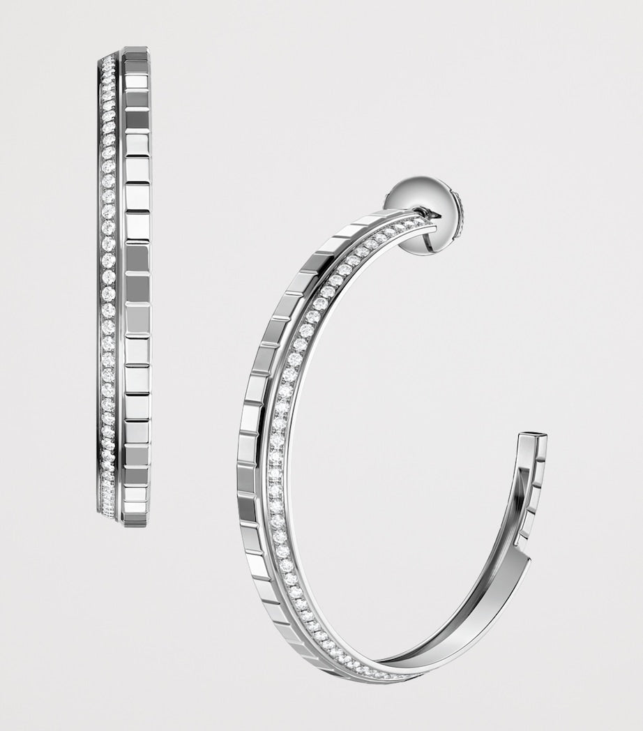 Chopard Ice Cube hoop earrings white gold diamond - (British brand)