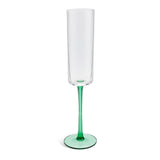 Habitat Coloured Stem Champagne Flute Green GOODS Sainsburys   