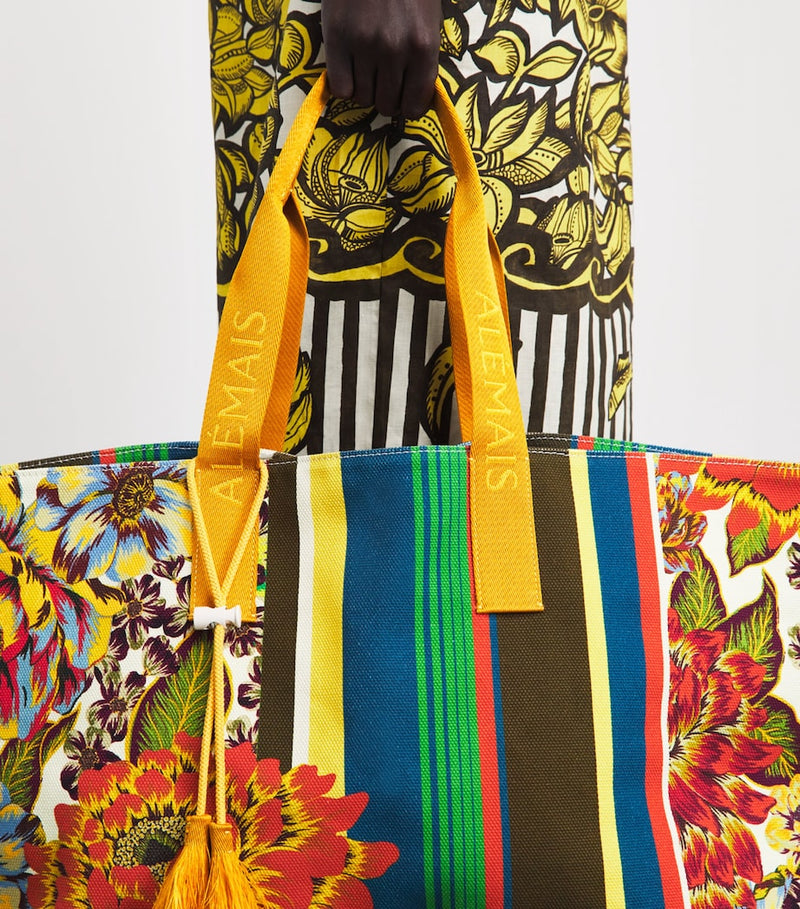 ALEMAIS Charlie tote bag cotton canvas printed - British product