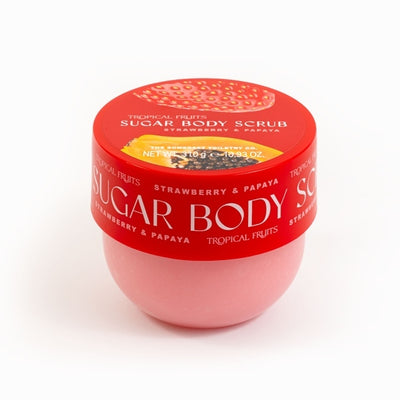 Superdrug Sugar Body Scrub Strawberry & Papaya 310g- Buy online at McGrocer