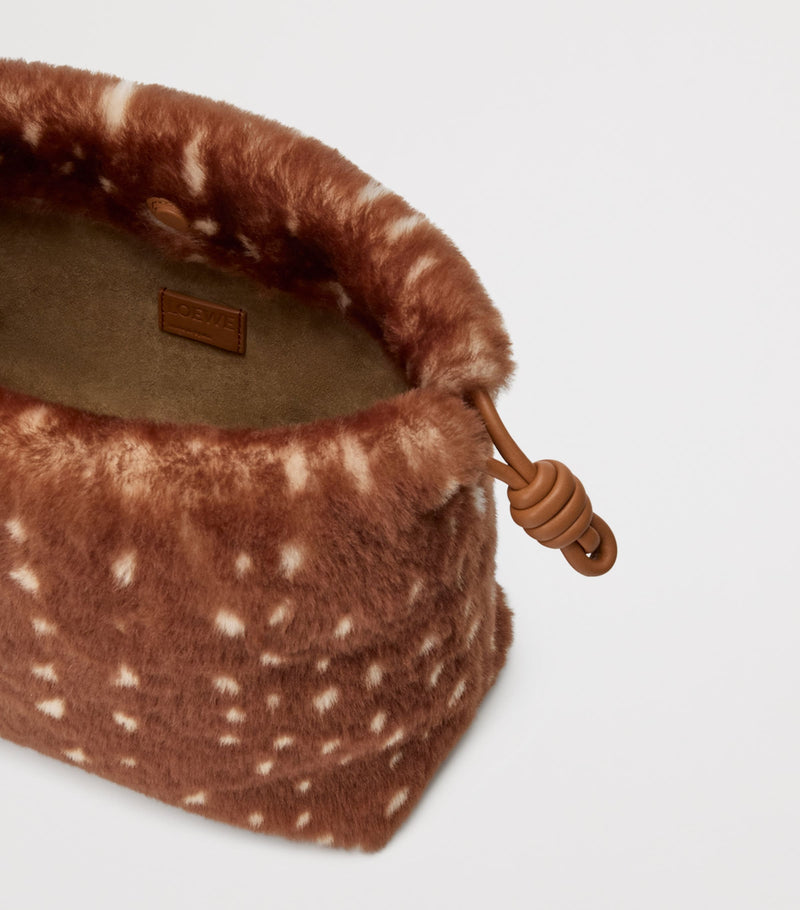 LOEWE medium shearling Flamenco shoulder bag, imported from the UK