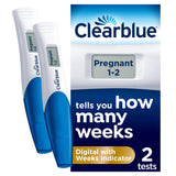 Clearblue Pregnancy Test with Weeks Indicator x2 women's health & pregnancy Sainsburys   