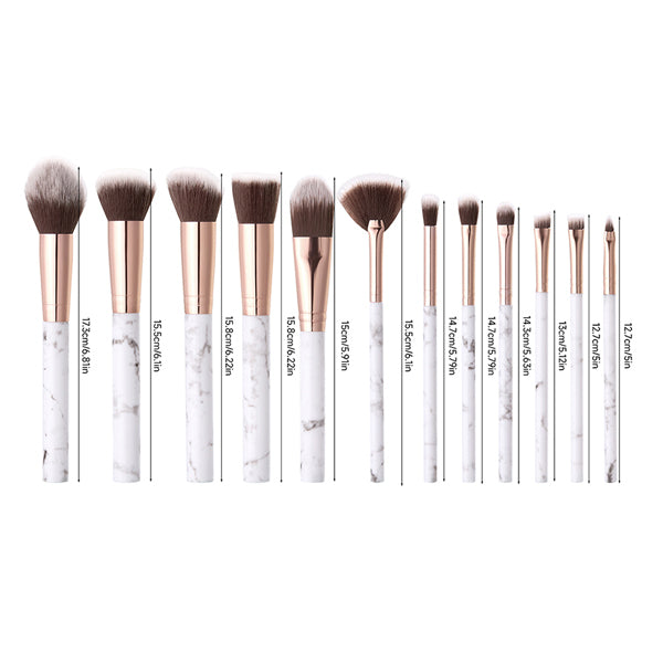 Livingandhome makeup brush set white 12 pieces (British brand)