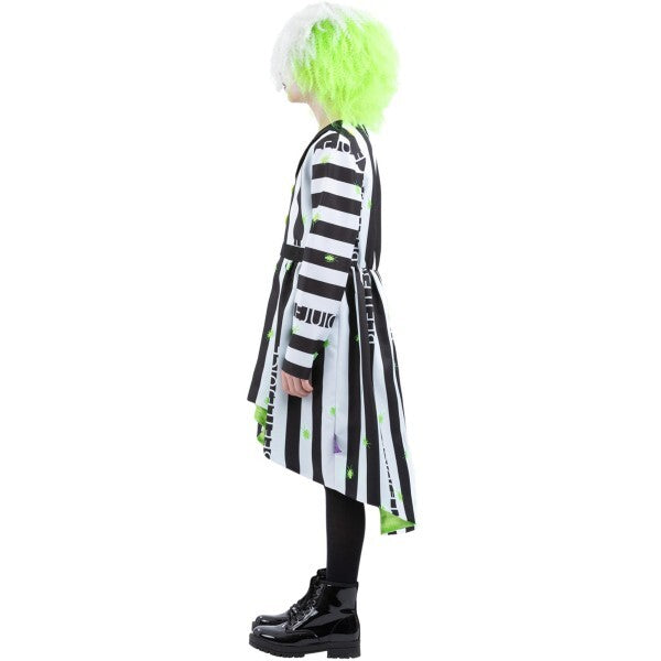 Smiffys Beetlejuice girls costume dress with dipped hem skirt, UK version