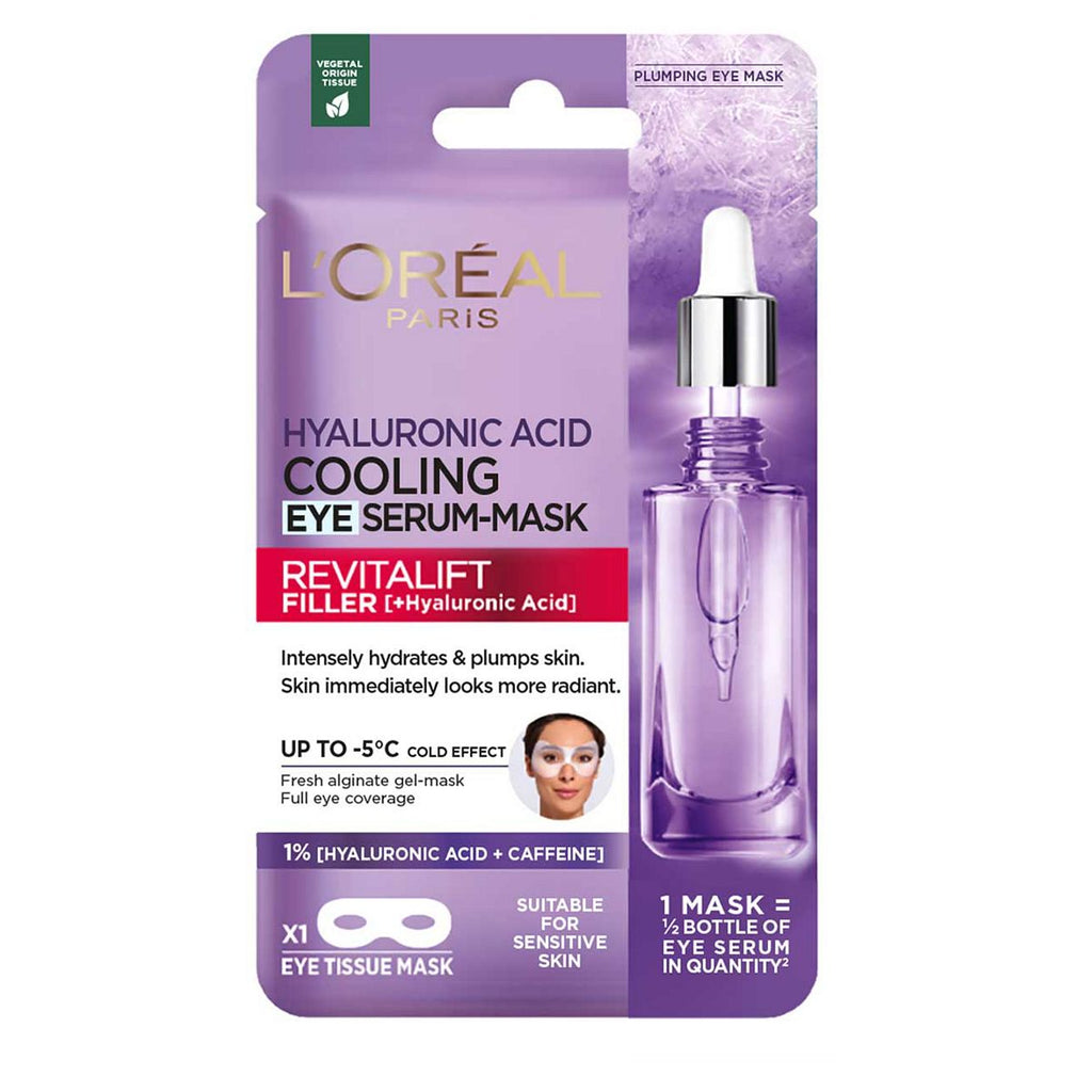 L’Oreal Paris Hyaluronic Acid Cooling Eye Serum-Mask [formulated with Hyaluronic acid + Caffeine] – 11g