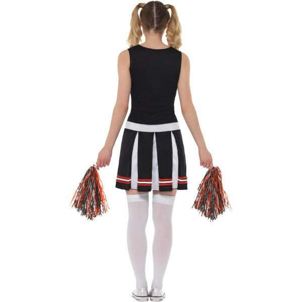 Smiffys Cheerleader Costume in Black (British brand)
