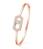 Messika pink gold diamond pavé bangle 0.67ct, UK version