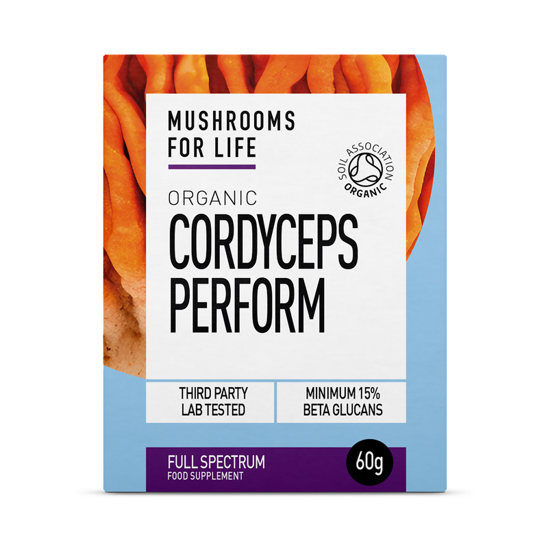 Mushrooms For Life cordyceps powder Perform Full Spectrum 60g, UK version