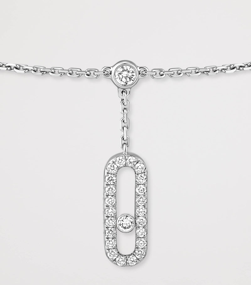Messika Move Uno white gold diamond anklet 0.35ct, imported from the UK