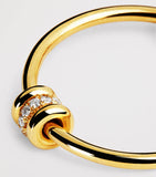 Spinelli Kilcollin Asha hoop earrings 18K yellow gold diamond, imported from the UK