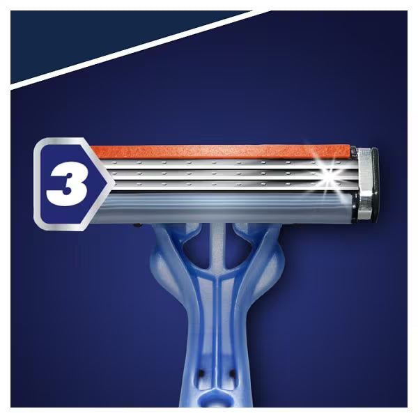 Gillette Blue3 Men's Disposable Razors 12 Pack - British product