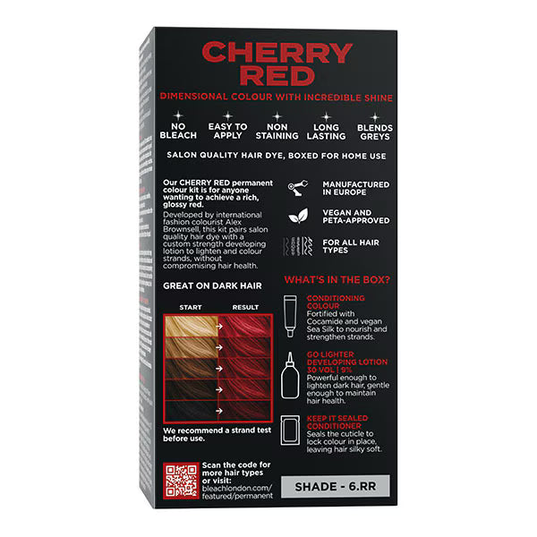 No Bleach London cherry red permanent colour kit - British product