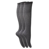 Girls Knee High School Socks (Pack Of 3) (UK Shoe 12-3) GOODS Superdrug Grey  