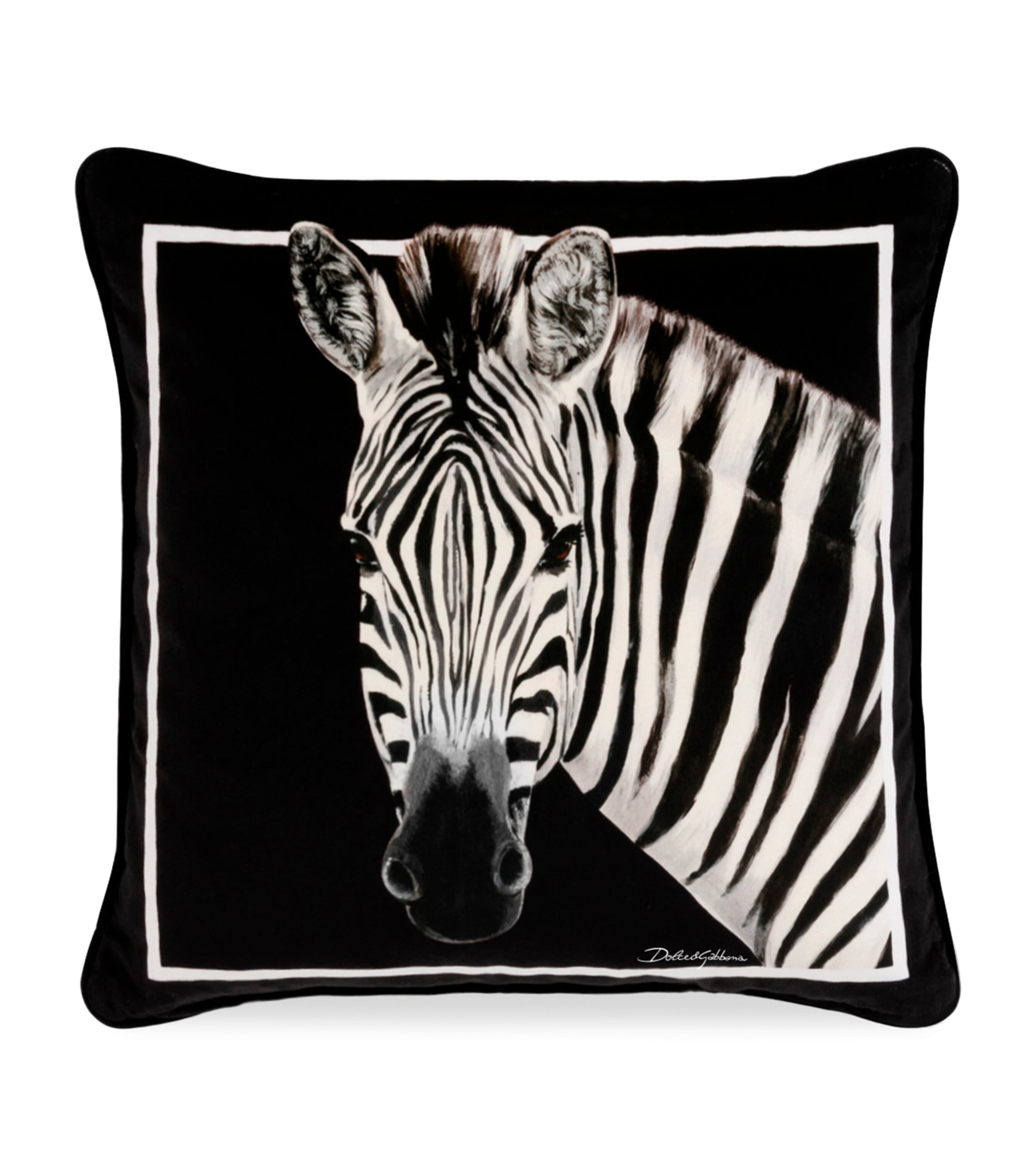 Dolce&Gabbana Casa cotton zebra cushion 45cm x 45cm - British product
