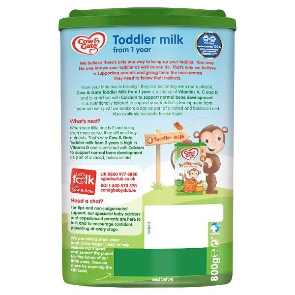 Cow & Gate 3 Toddler Milk Formula Powder 1-2 Years 800g GOODS Superdrug   