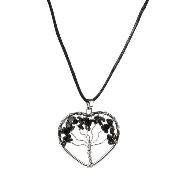 Myga pendant tree of life obsidian, UK version