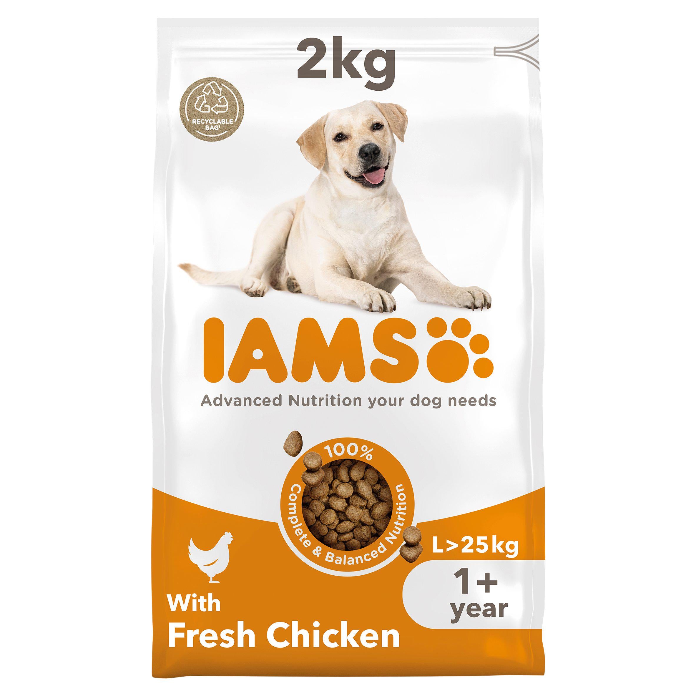 IAMS ProActive Health Dog Food with Chicken for Large Breeds 2kg Advanced nutrition dog food Sainsburys   