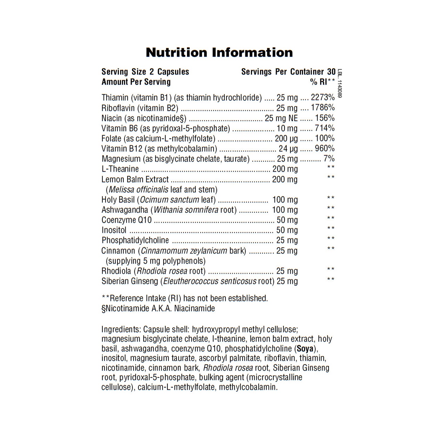 NaturesPlus BioAdvanced Stress Support 60 capsules, UK version