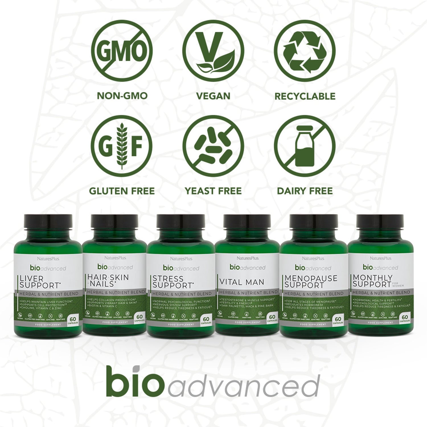 NaturesPlus BioAdvanced Stress Support 60 capsules, UK version