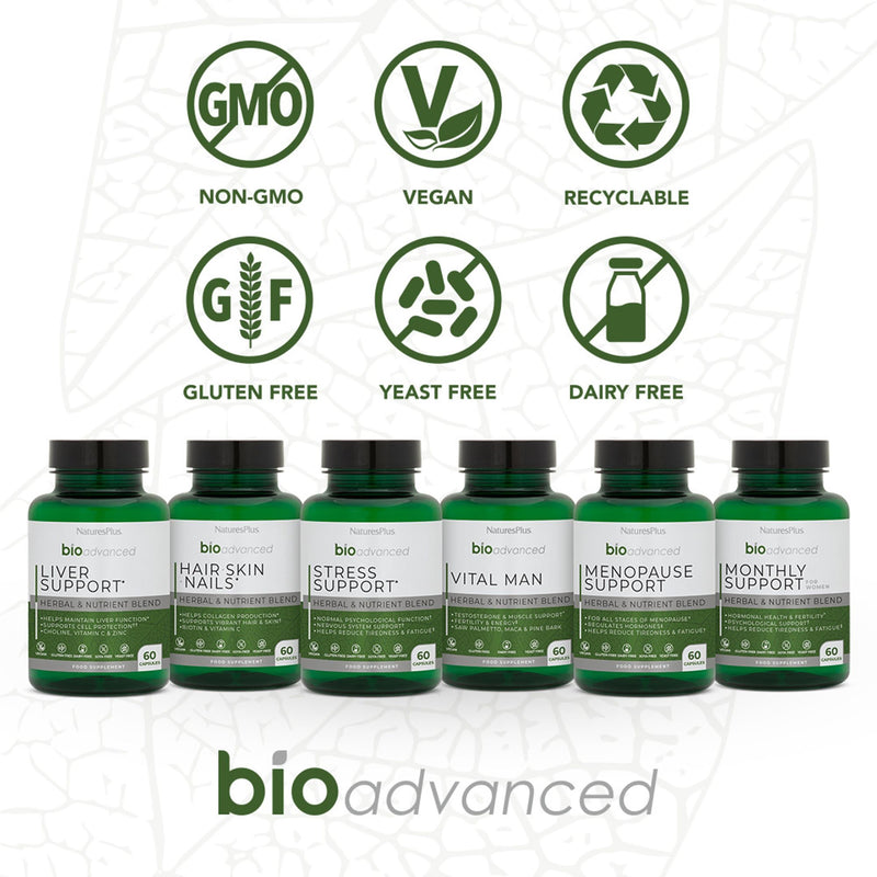 NaturesPlus BioAdvanced Stress Support 60 capsules, UK version