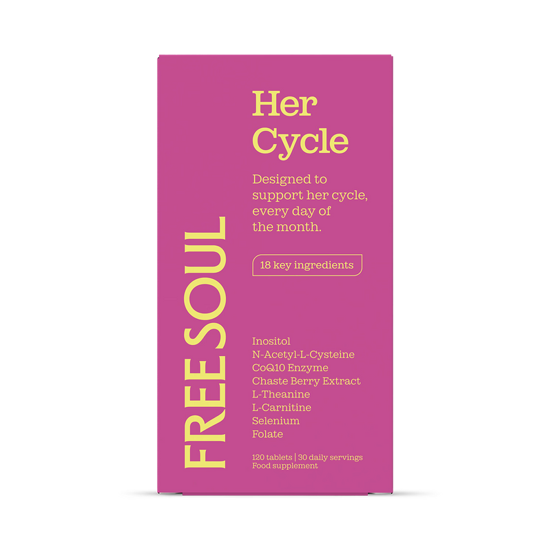 Free Soul Her Cycle supplement 30 servings, imported from the UK