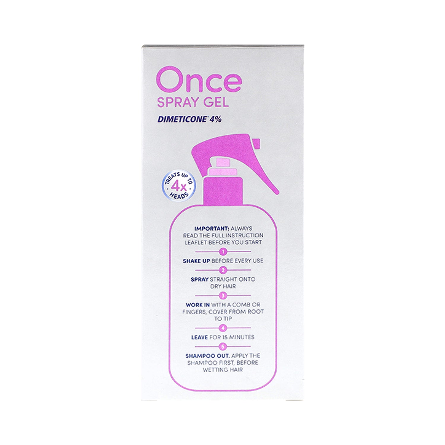Hedrin Once Spray Gel head lice treatment 100ml (British brand)
