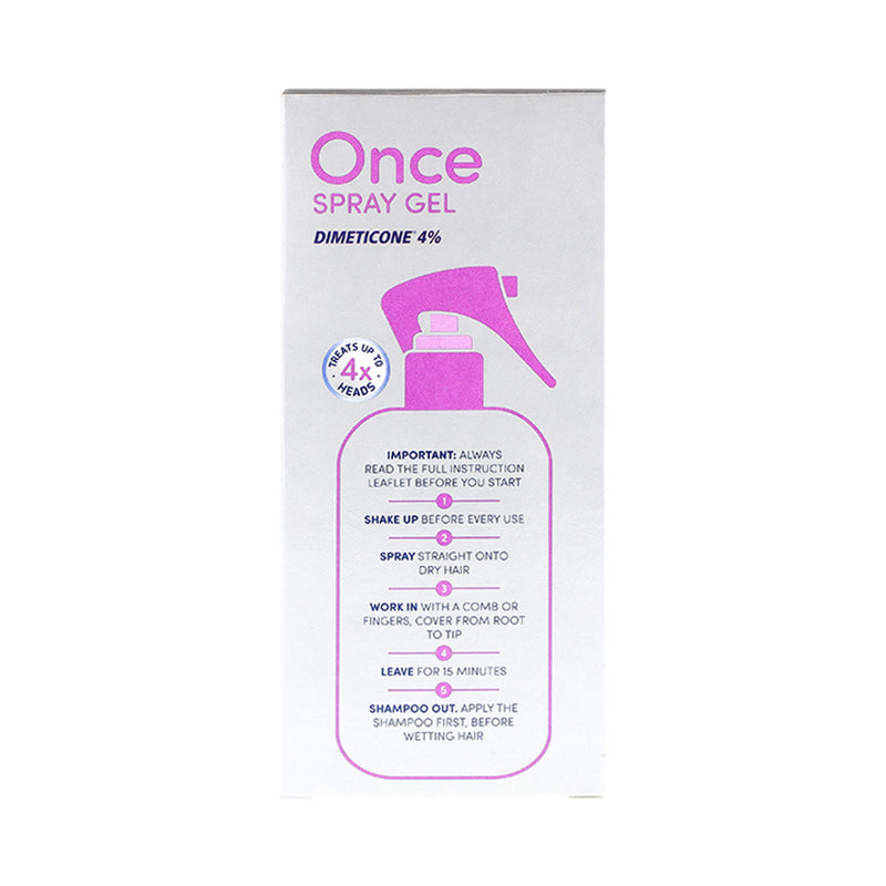 Hedrin Once Spray Gel head lice treatment 100ml (British brand)