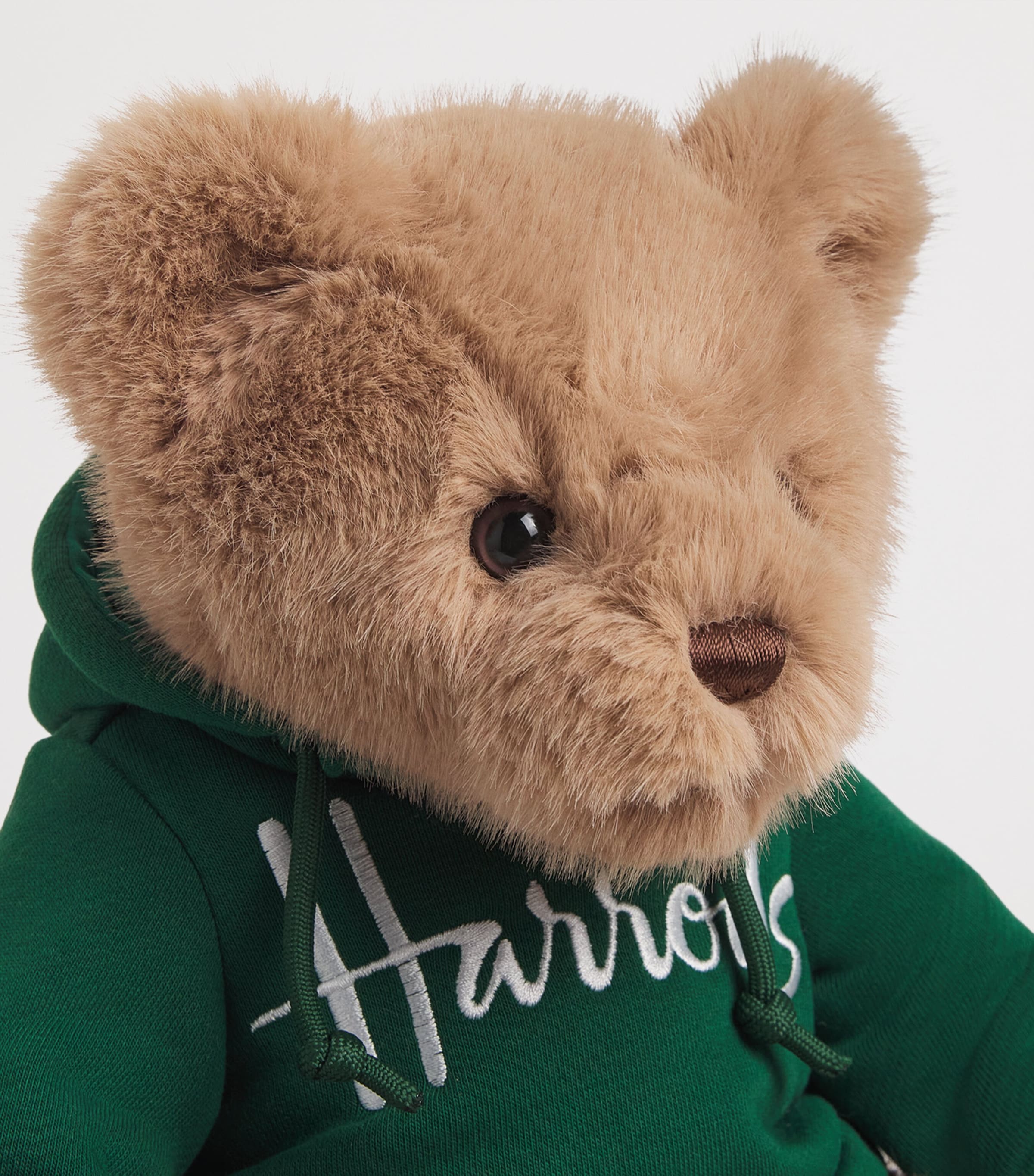 Harrods Henry Bear honey-hued soft toy with removable hoodie 25.5cm, UK version