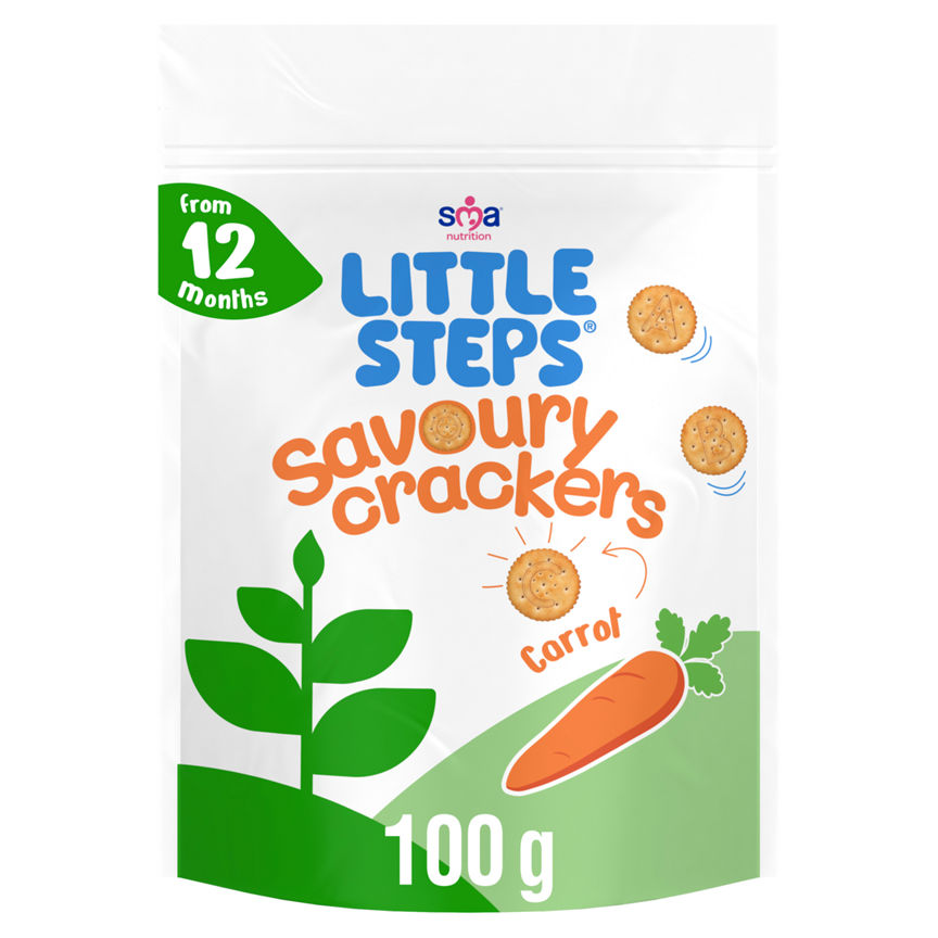 Little Steps Organic Carrot Savoury Crackers Baby Food ASDA   