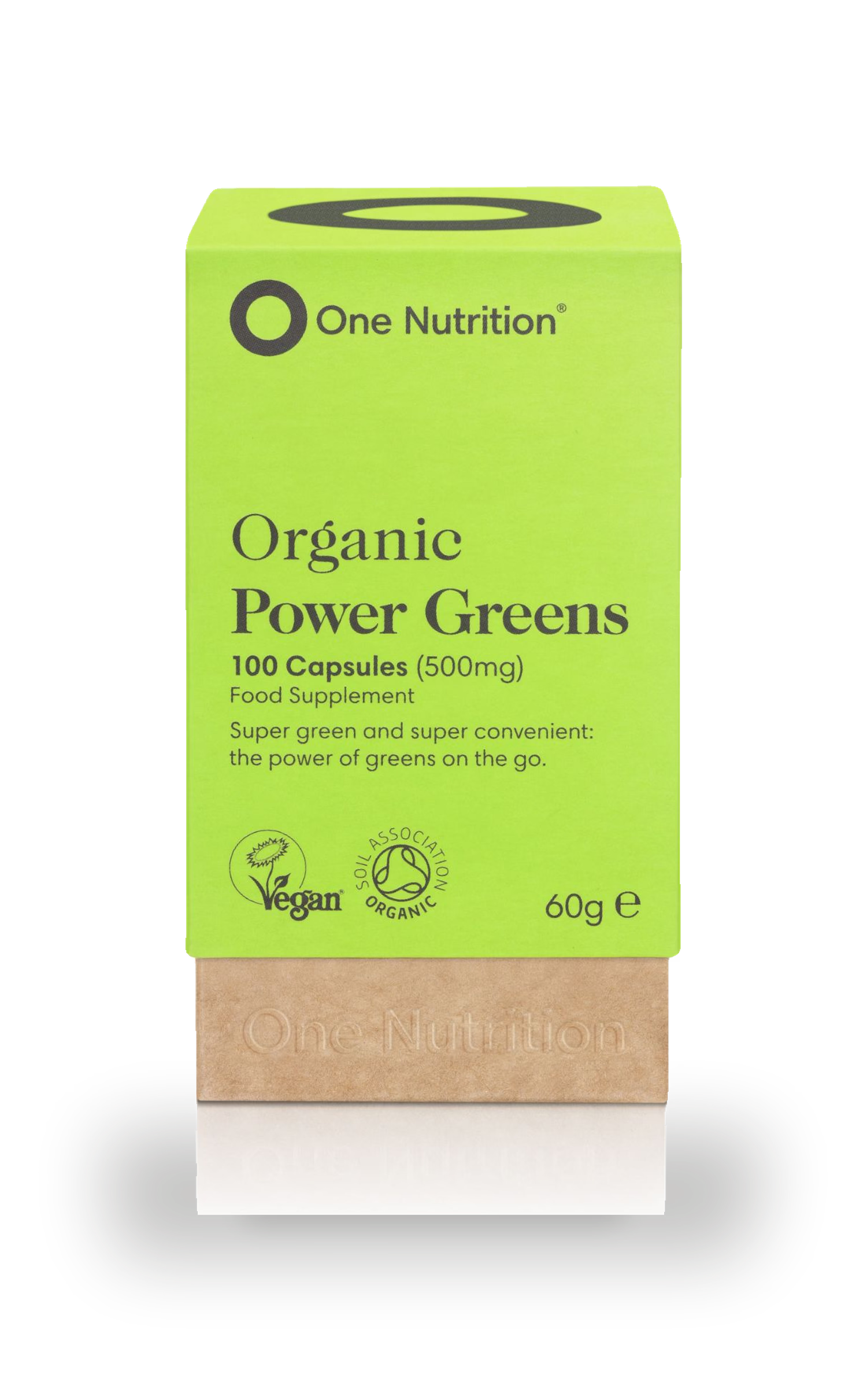 One Nutrition organic power greens 500mg 100 vegecaps (British brand)