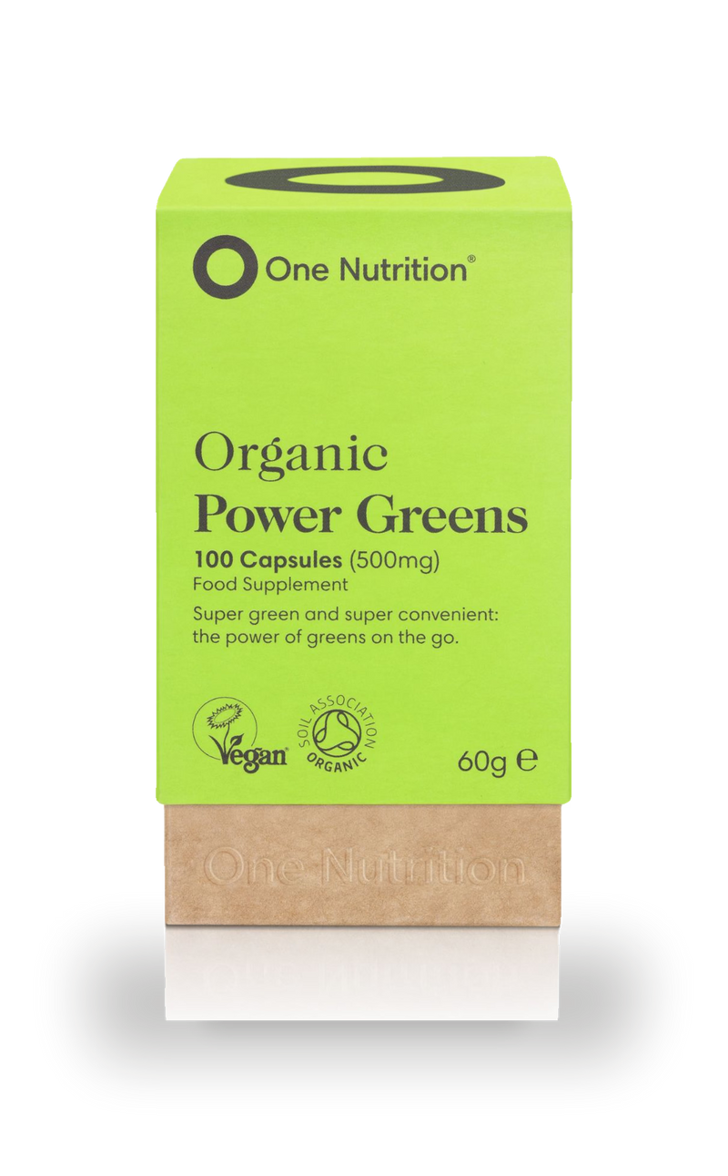 One Nutrition organic power greens 500mg 100 vegecaps (British brand)
