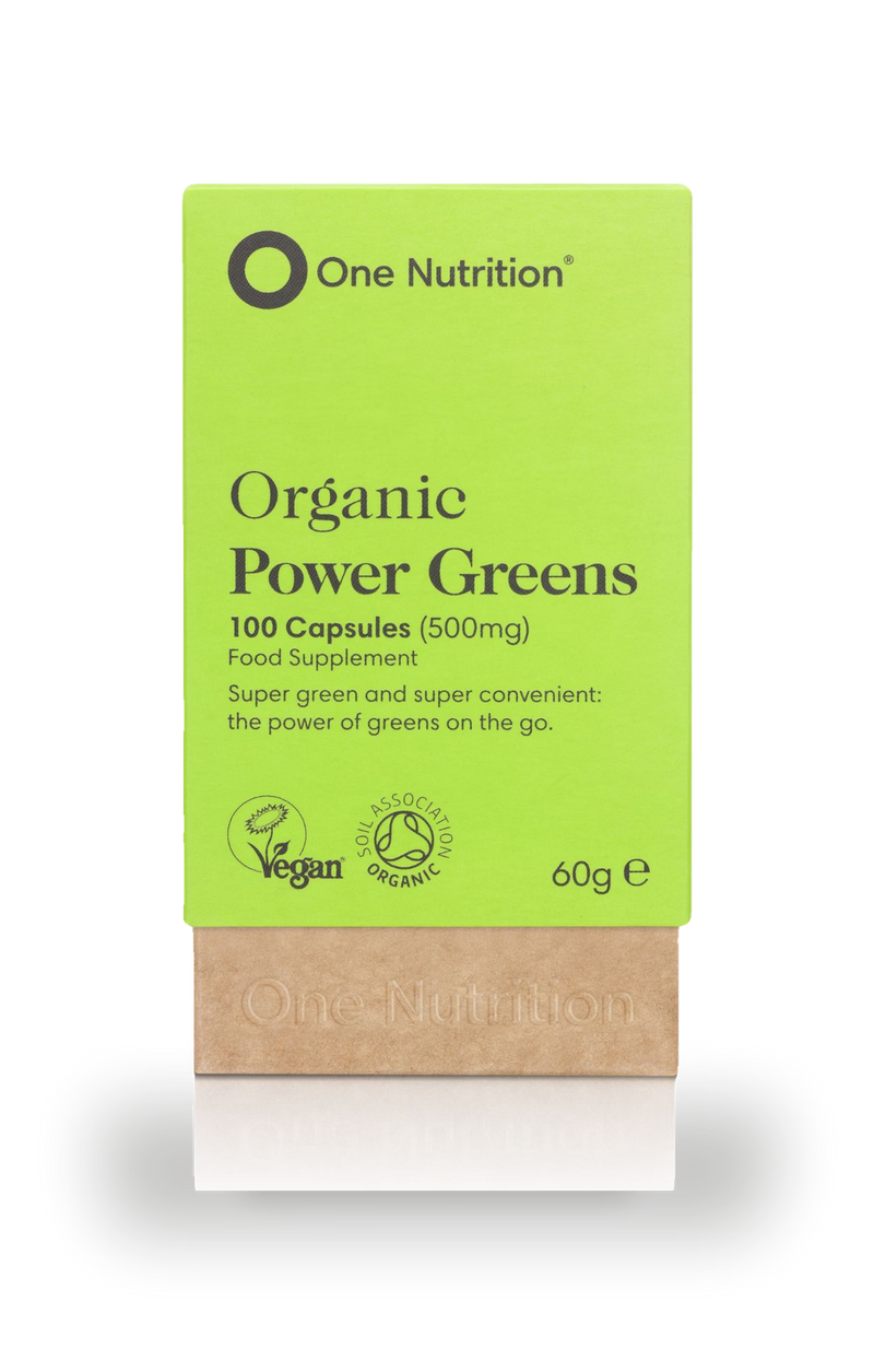 One Nutrition organic power greens 500mg 100 vegecaps (British brand)