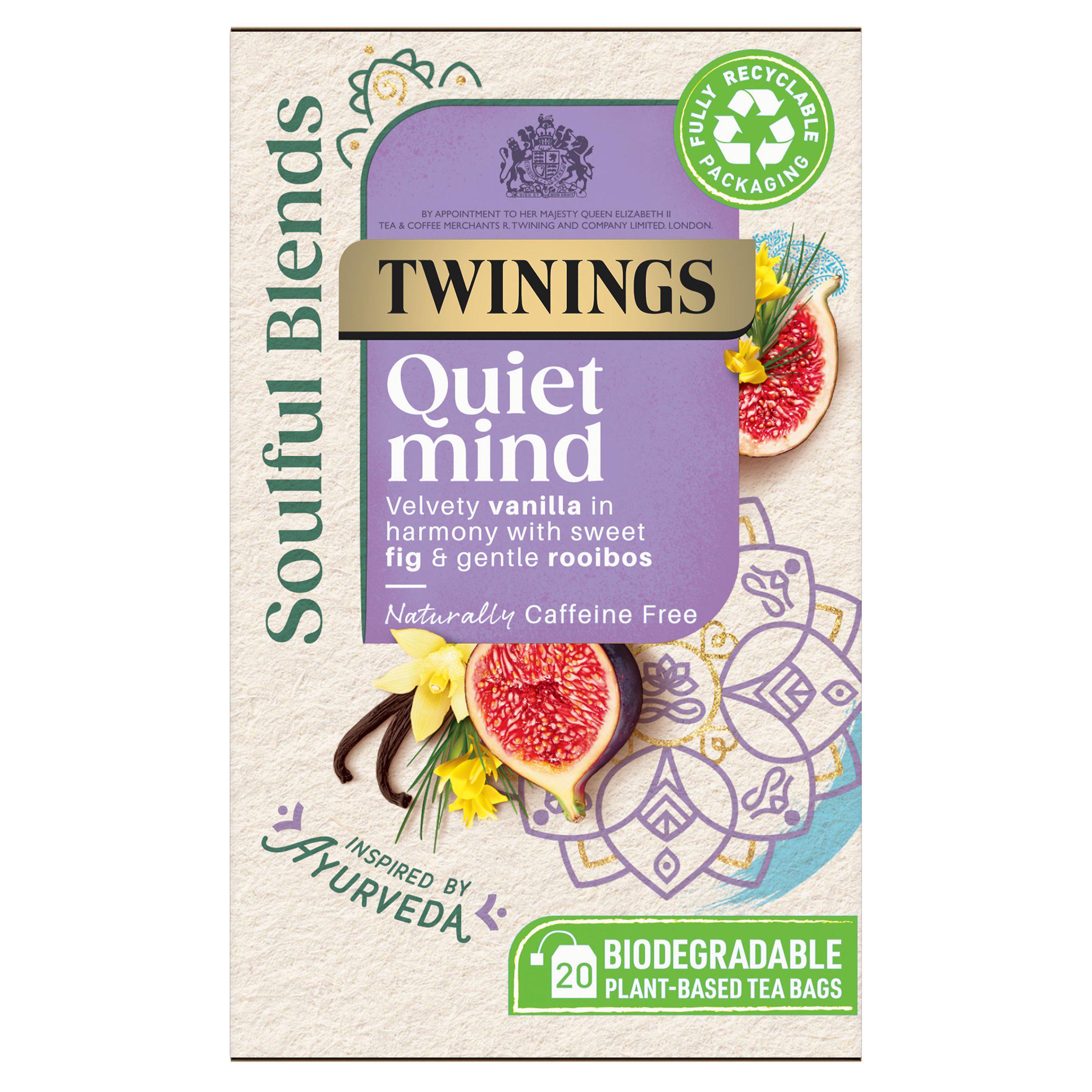 Twinings Soulful Blends Quiet Mind 20 Plant-Based Tea Bags 40g GOODS Sainsburys   