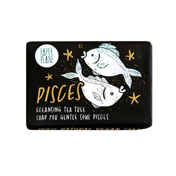 Paper Plane Pisces star sign soap 95g (British brand)