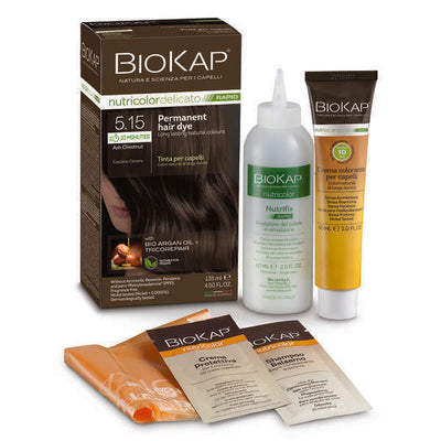 BioKap Ash Chestnut 5.15 Rapid Permanent Hair Dye Kit 60ml + 60ml