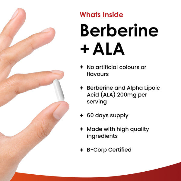 New Leaf Berberine + ALA & Green Tea 120 Vegan Capsules, UK version