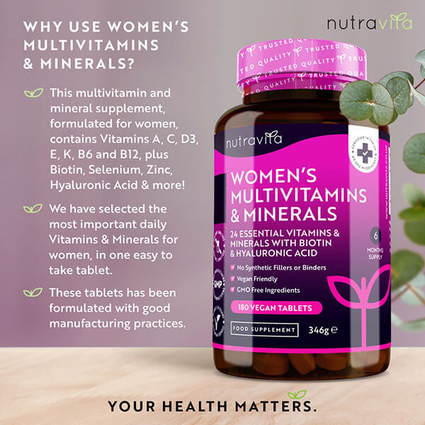 Nutravita Women's Multivitamins with Biotin - 180 Vegan Tabs GOODS Superdrug   