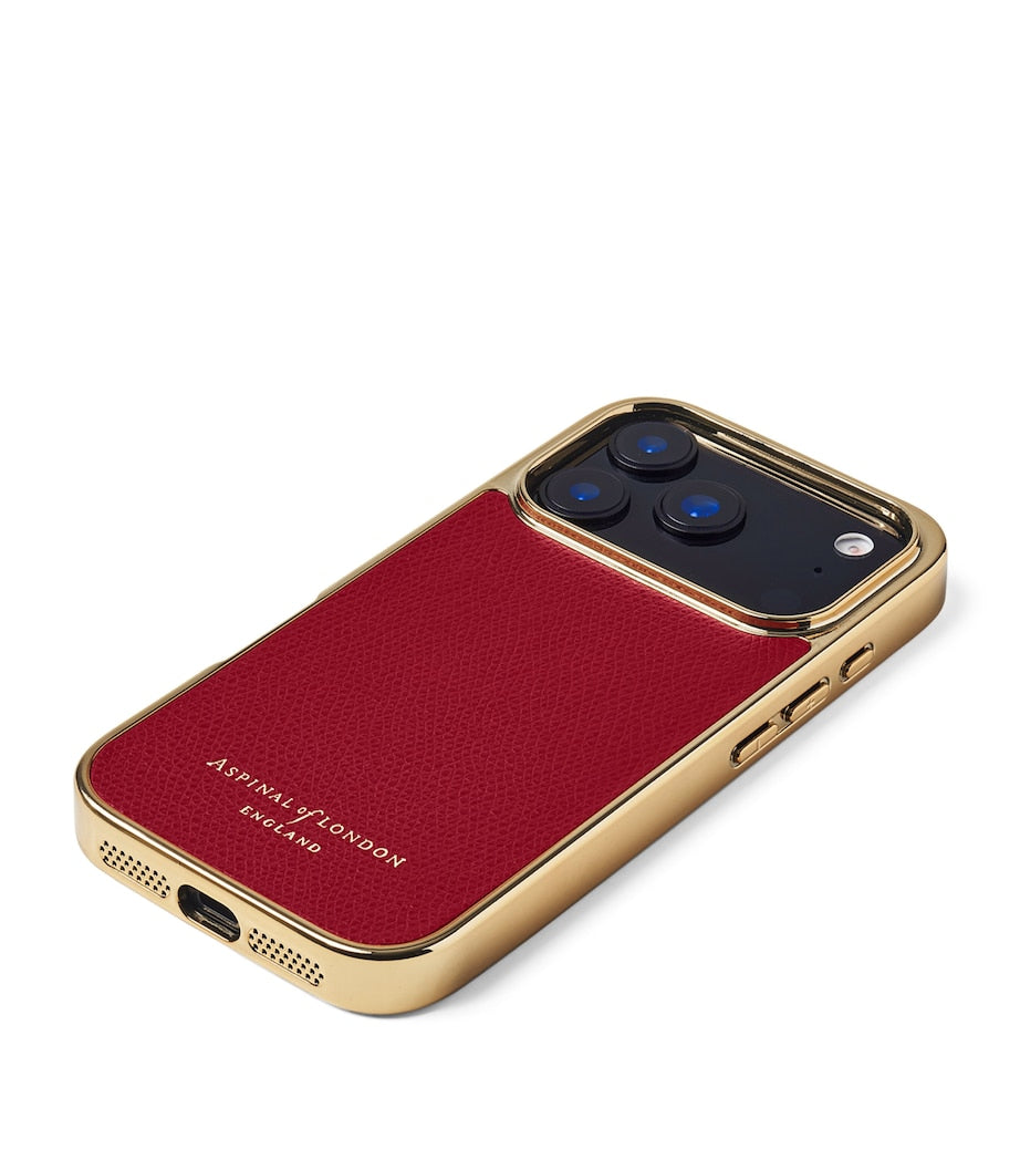 Aspinal of London leather iPhone 17 Pro case, UK version