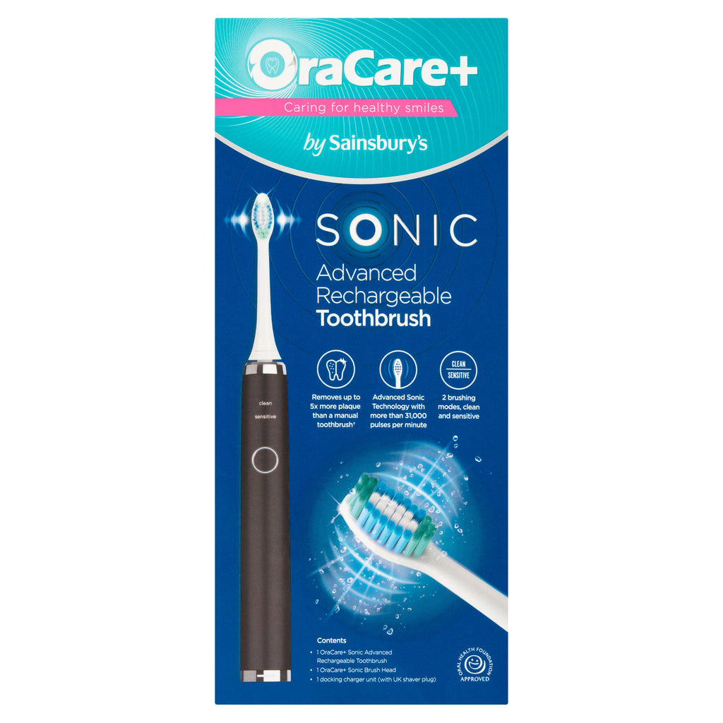 Sainsbury's Oracare+ Sonic Advanced Rechargeable Toothbrush