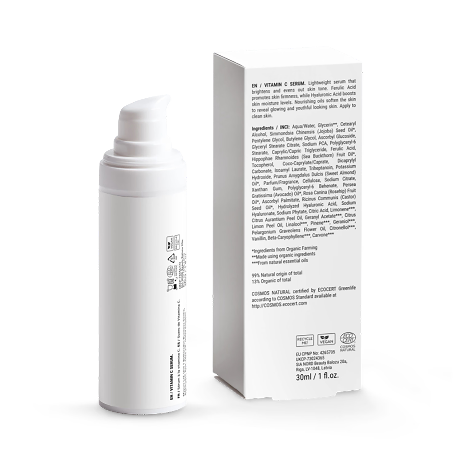 I&Co Cosmetics Brighten & Boost Vitamin C Serum 30ml, UK version