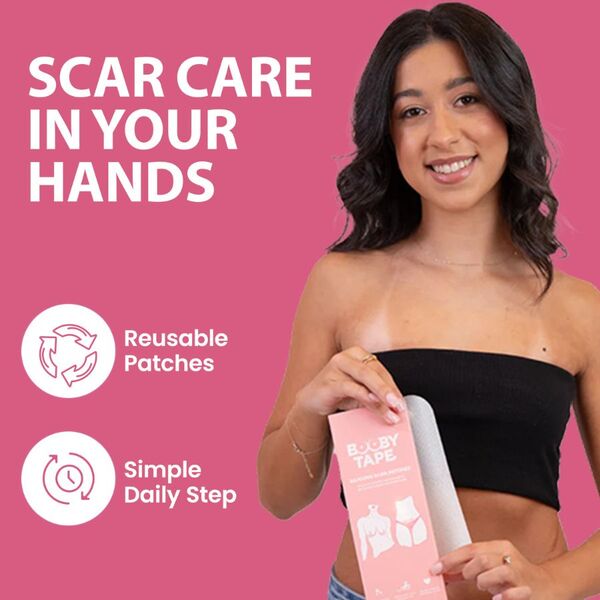 Booby Tape silicone scar patches 6x20.5cm reusable - British product