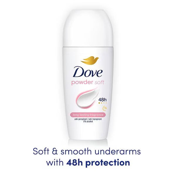 Dove Powder Antiperspirant roll on 50ml - British product