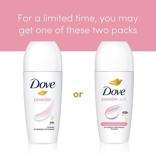 Dove Powder Antiperspirant roll on 50ml - British product