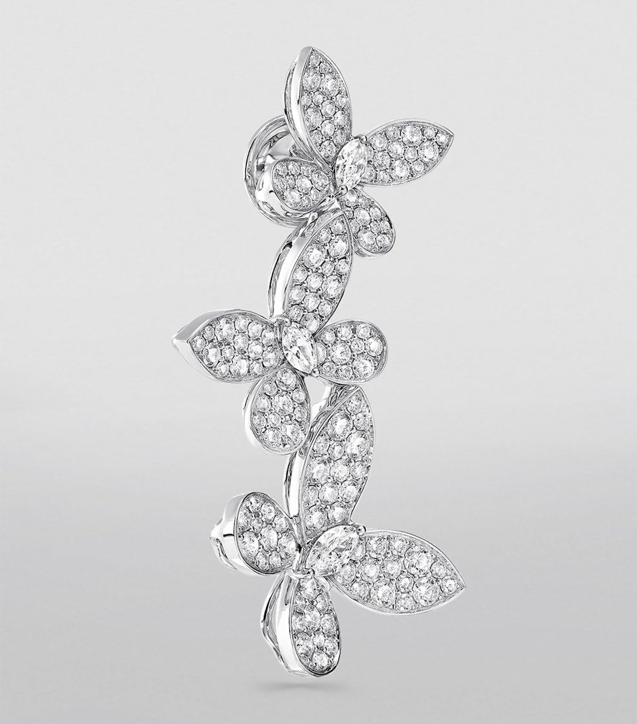 Graff diamond butterfly drop earrings 50mm, imported from the UK