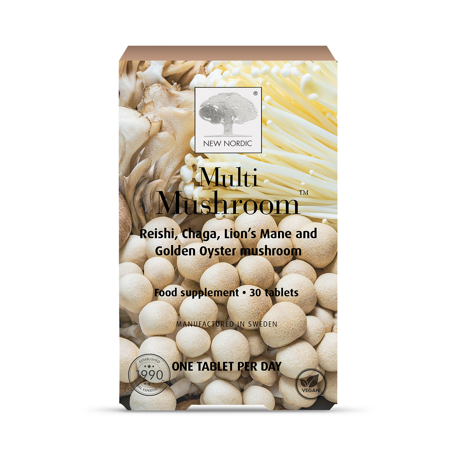 New Nordic Multi Mushrooms supplement 30 tablets - British product