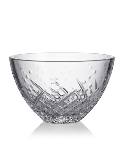 Harrods Crystal Bowl with Karo and Olive Cut Patterns, 15cm Width and 9cm Height- Buy online at McGrocer
